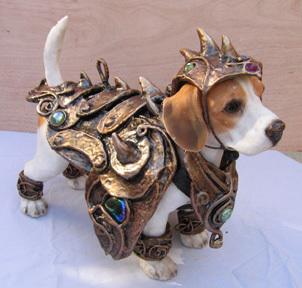 Dog in Armor Costume